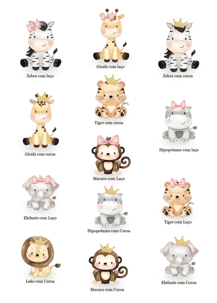 Caixa Recordações do bebé Animal Fofinho - Cutxi Cutxi - Presentes Personalizados