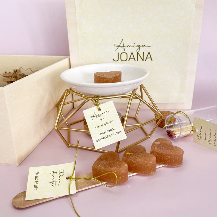 Caixa Tempo Perfeito - Queimador e Wax melts - Cutxi Cutxi - Presentes Personalizados