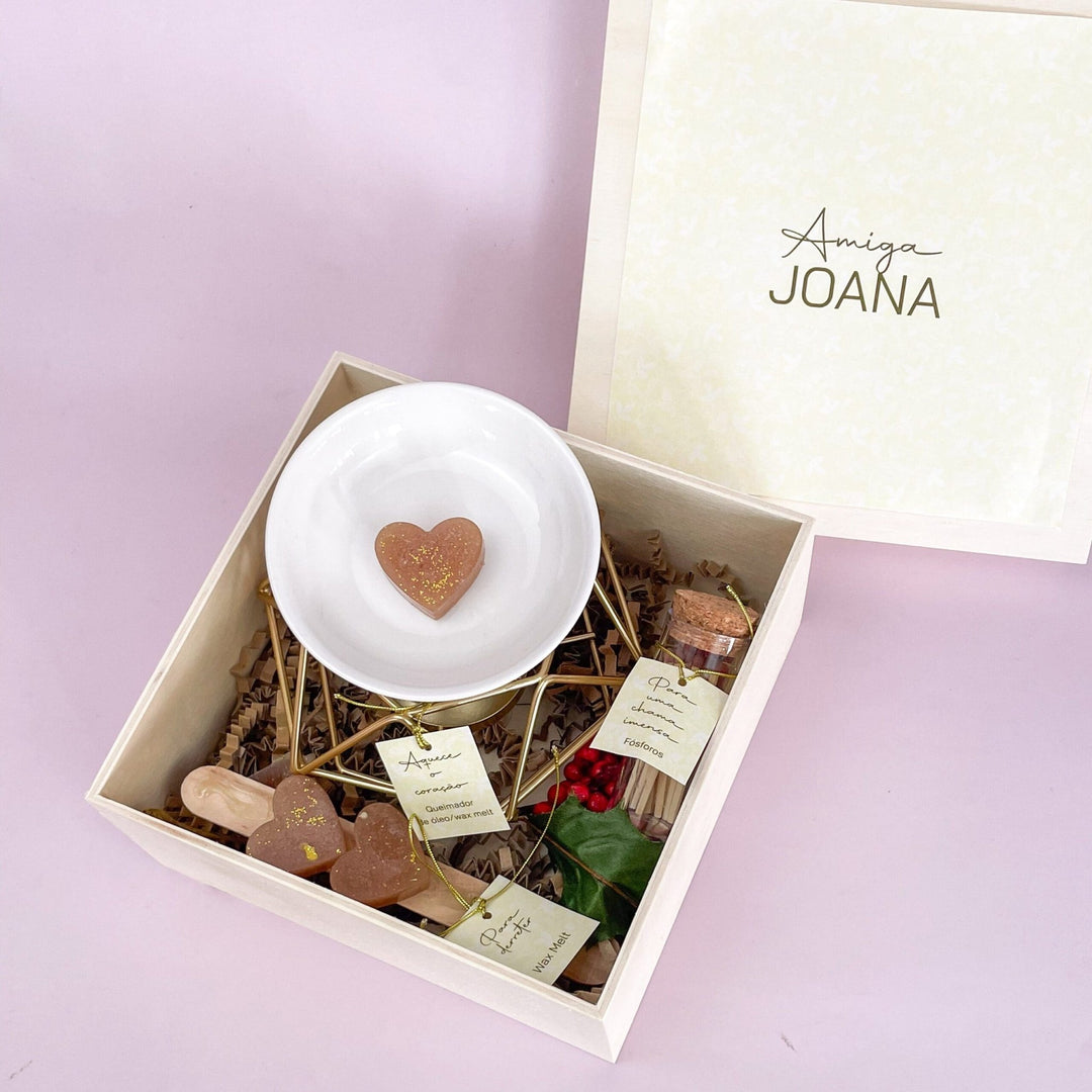 Caixa Tempo Perfeito - Queimador e Wax melts - Cutxi Cutxi - Presentes Personalizados