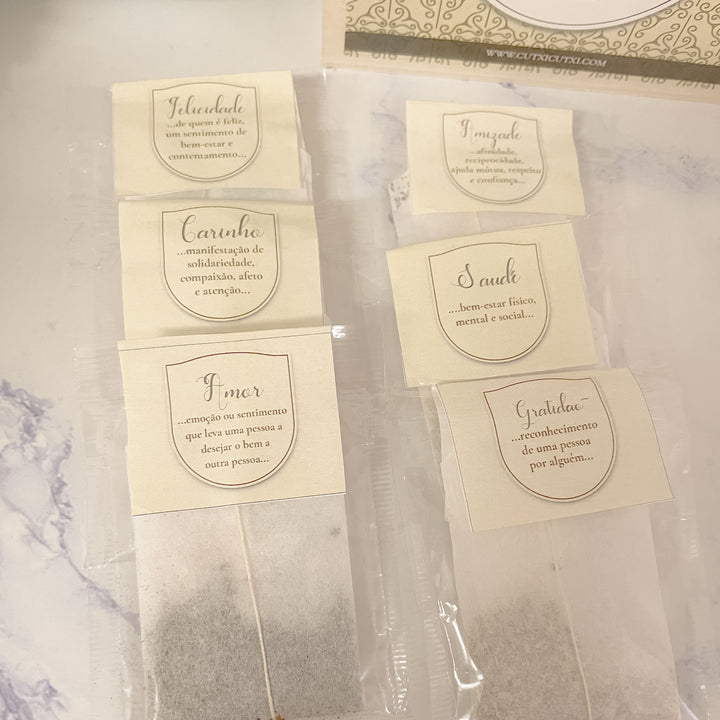 Caixa de Chá Personalizada - Para Aquecer o Coração | Presente de Natal