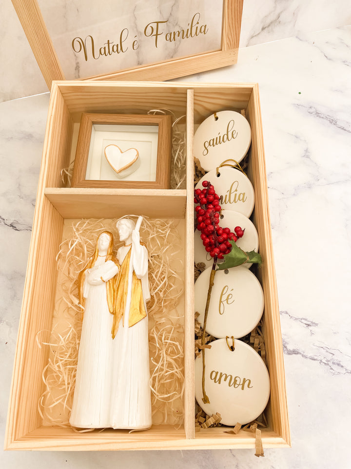 Sagrada Família com Desejos em Cerâmica | Tesouro de Natal