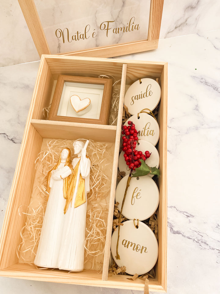 Sagrada Família com Desejos em Cerâmica | Tesouro de Natal