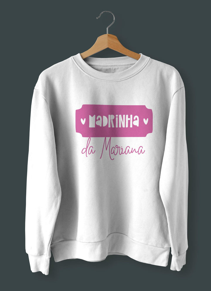 Camisola Sweater doodle MADRINHA personalizada com nome