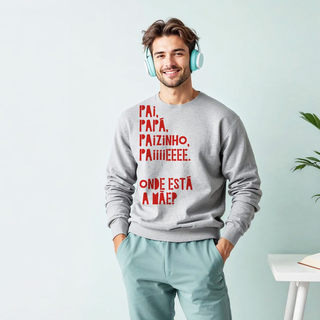 Camisola Paiiiiiii Onde está a mãe? | Presente para o Pai - Cutxi Cutxi - Presentes Personalizados