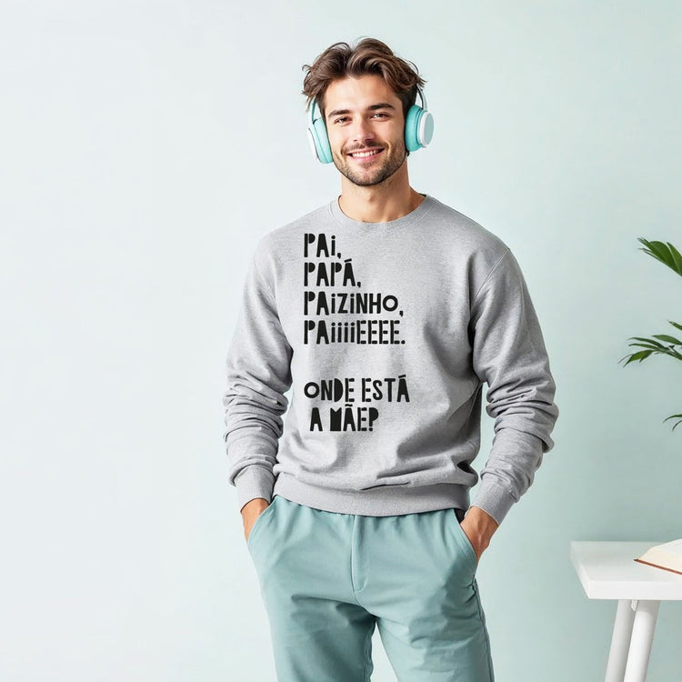 Camisola Paiiiiiii Onde está a mãe? | Presente para o Pai - Cutxi Cutxi - Presentes Personalizados
