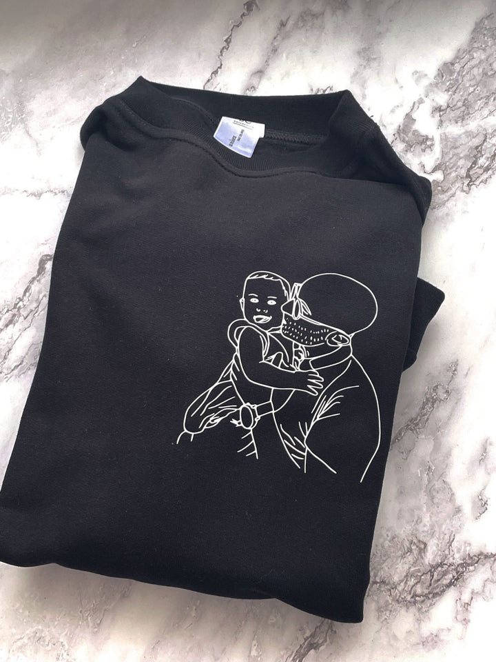 Camisola Retrato em Traço | Pai - Cutxi Cutxi - Presentes Personalizados