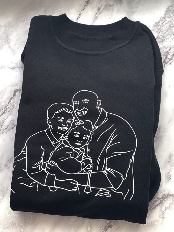 Camisola Retrato em Traço | Pai - Cutxi Cutxi - Presentes Personalizados