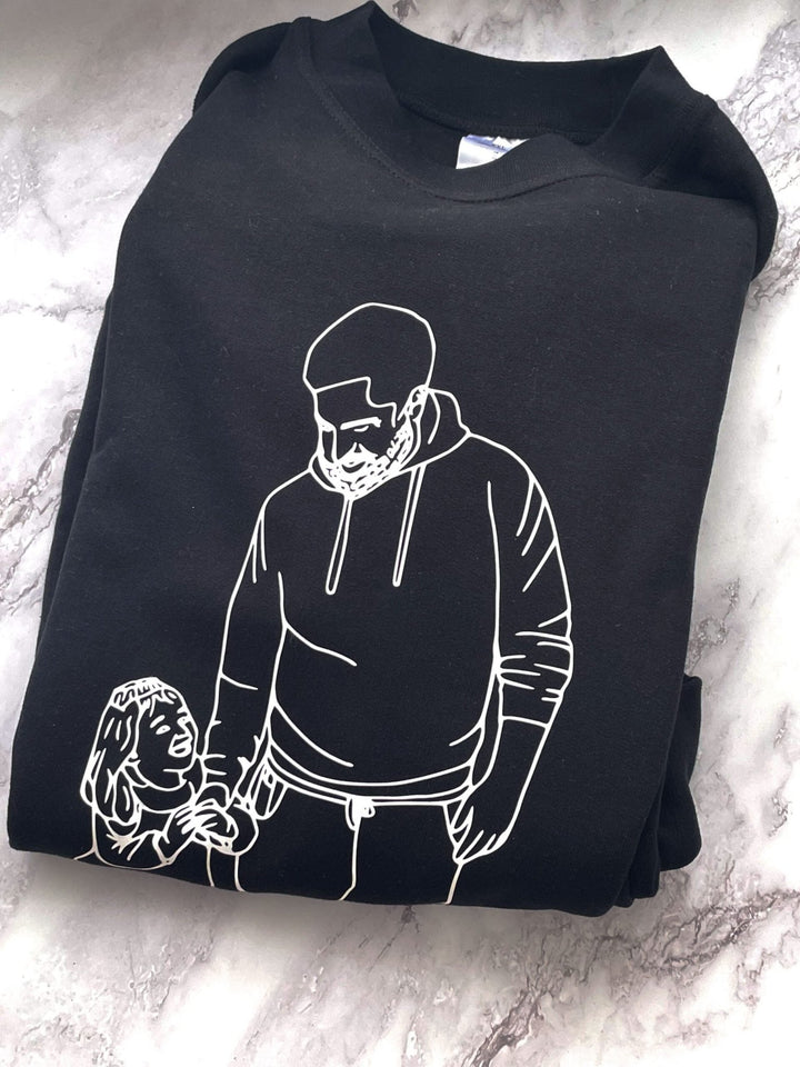 Camisola Retrato em Traço | Pai - Cutxi Cutxi - Presentes Personalizados