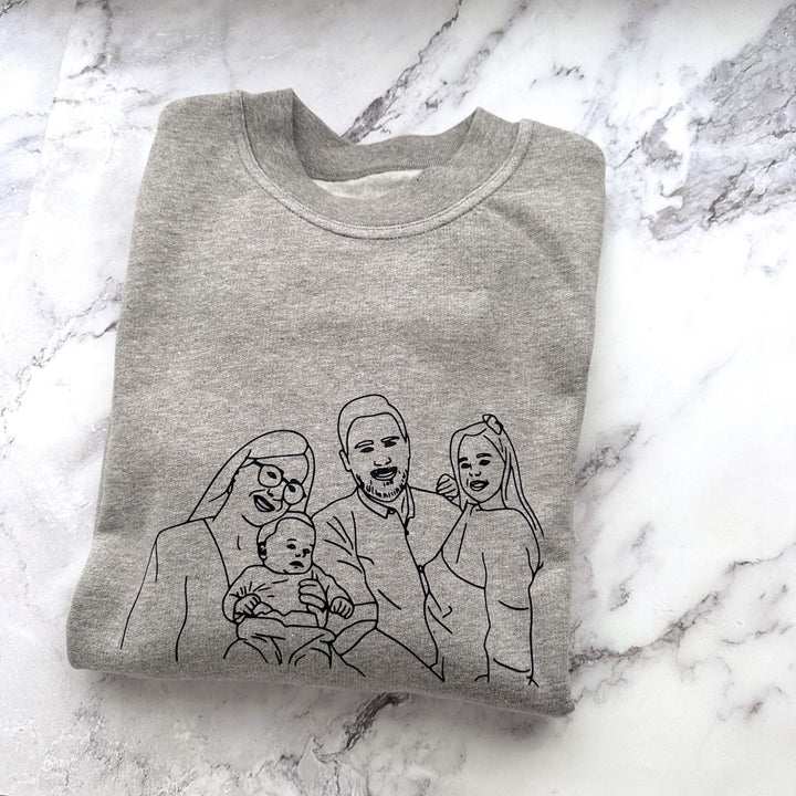 Camisola Retrato em Traço | Pai - Cutxi Cutxi - Presentes Personalizados