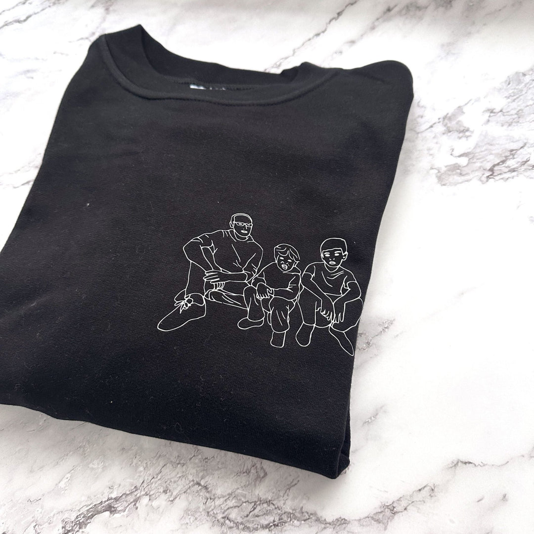 Camisola Retrato em Traço | Pai - Cutxi Cutxi - Presentes Personalizados