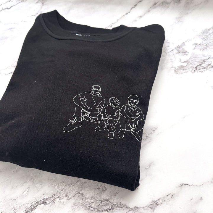 Camisola Retrato em Traço | Pai - Cutxi Cutxi - Presentes Personalizados