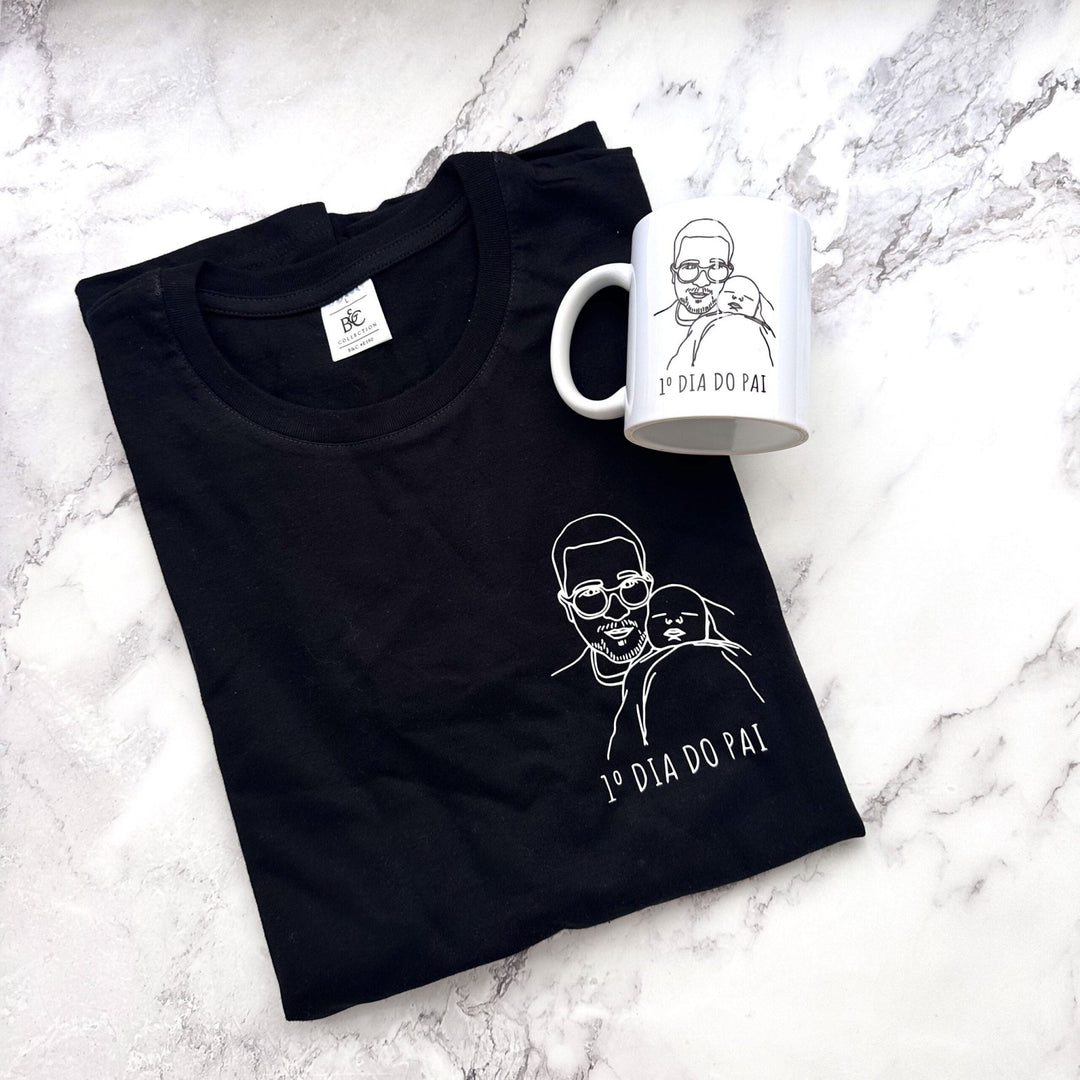 Camisola Retrato em Traço | Pai - Cutxi Cutxi - Presentes Personalizados
