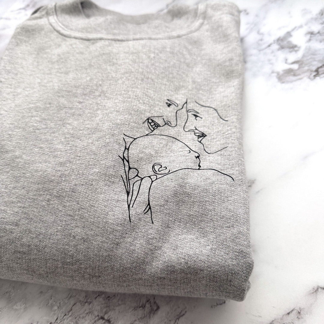 Camisola Retrato em Traço | Pai - Cutxi Cutxi - Presentes Personalizados