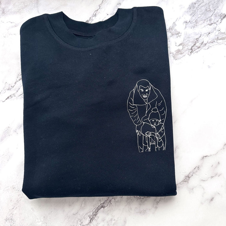 Camisola Retrato em Traço | Pai - Cutxi Cutxi - Presentes Personalizados