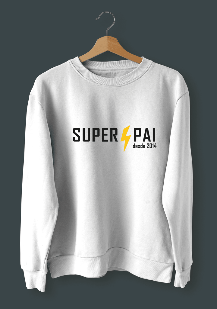 Camisola Sweatshirt SUPER PAI FLASH - Cutxi Cutxi - Presentes Personalizados