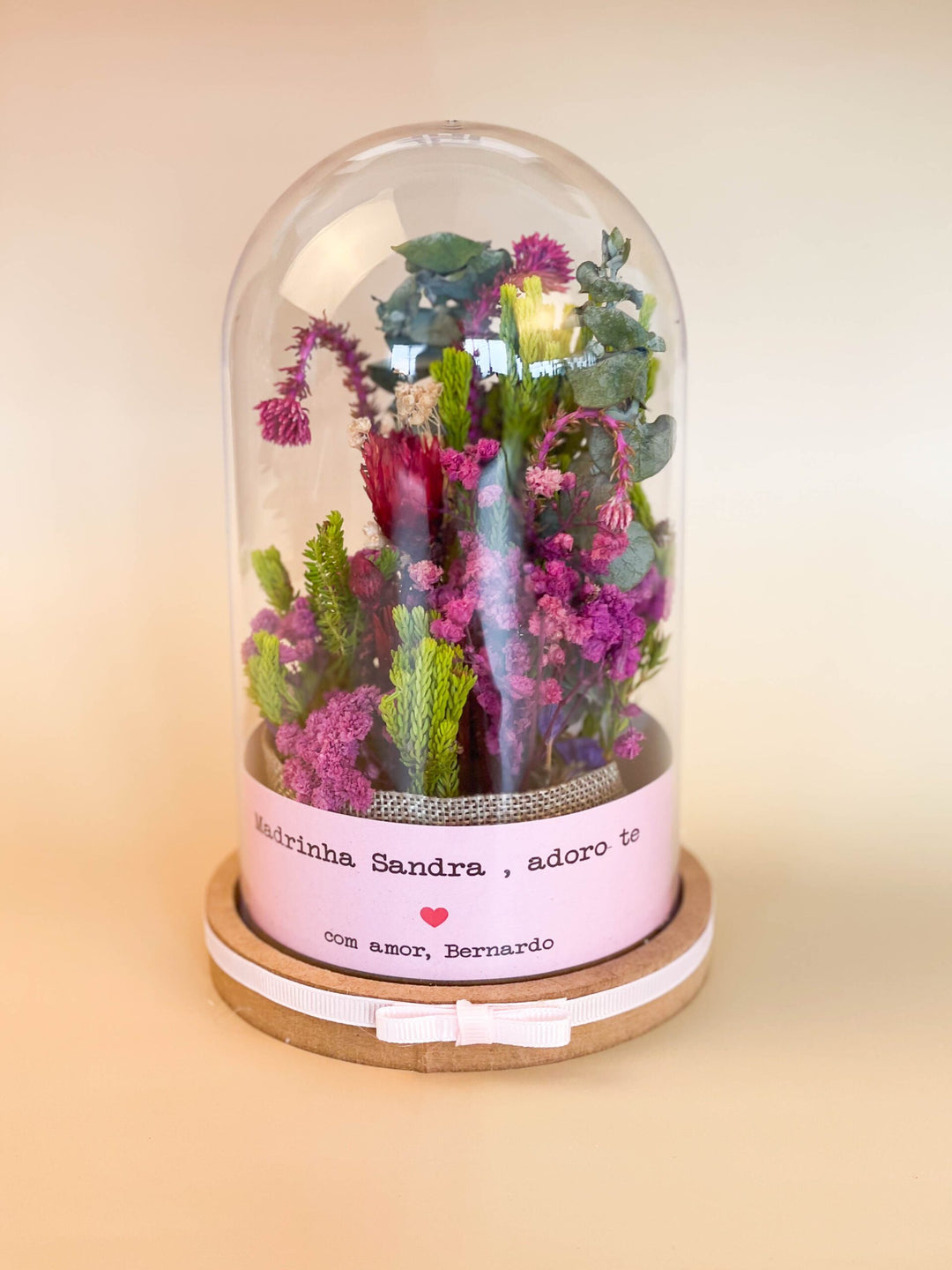 Campânula com Flores Preservadas da Cutxi Cutxi