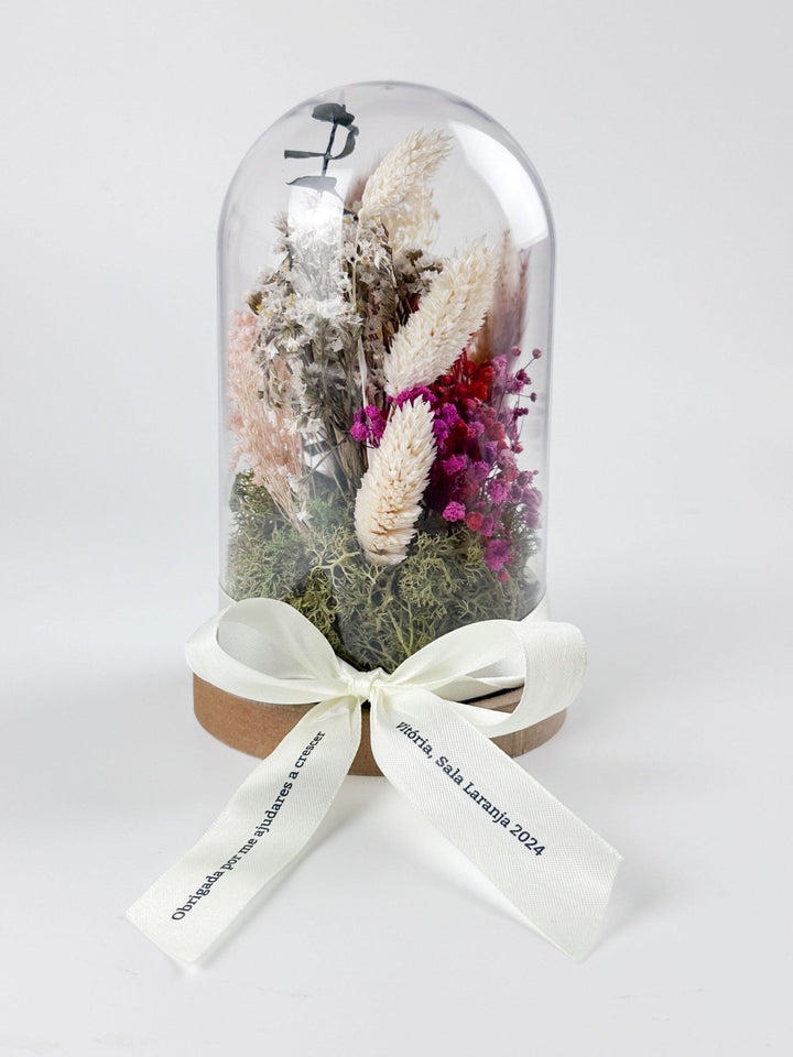 Campânula com Flores Preservadas | Presente Mãe, Madrinha, Tia, Amiga - Cutxi Cutxi - Presentes Personalizados