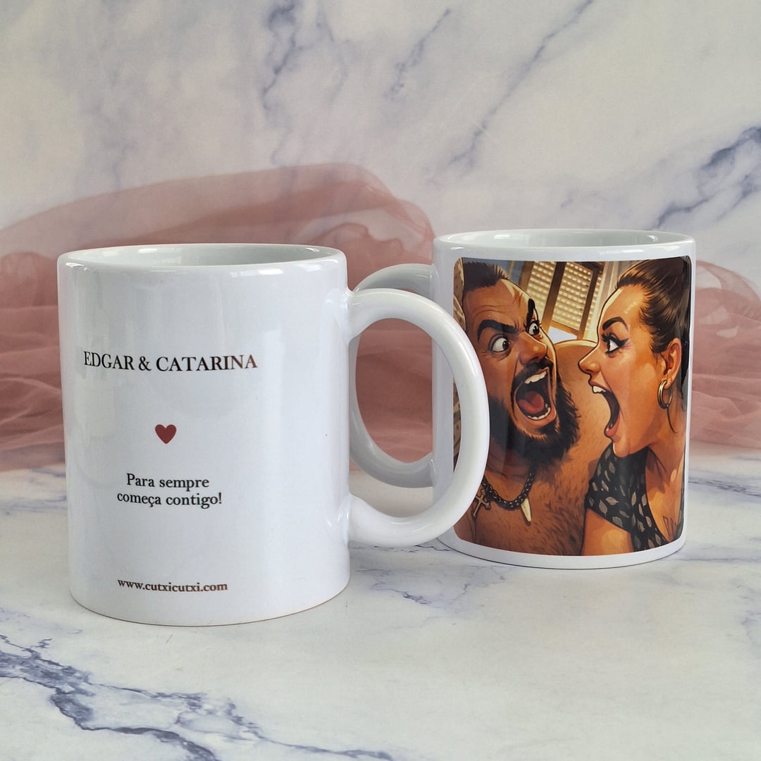 Caneca com Ilustração Personalizada - Cutxi Cutxi - Presentes Personalizados