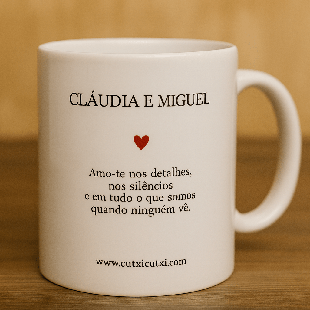 Caneca com Ilustração Personalizada - Cutxi Cutxi - Presentes Personalizados