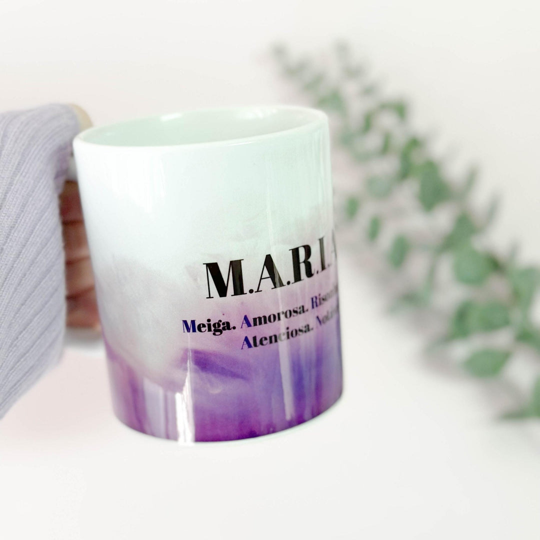 Caneca com NOME e Elogios - Cutxi Cutxi - Presentes Personalizados