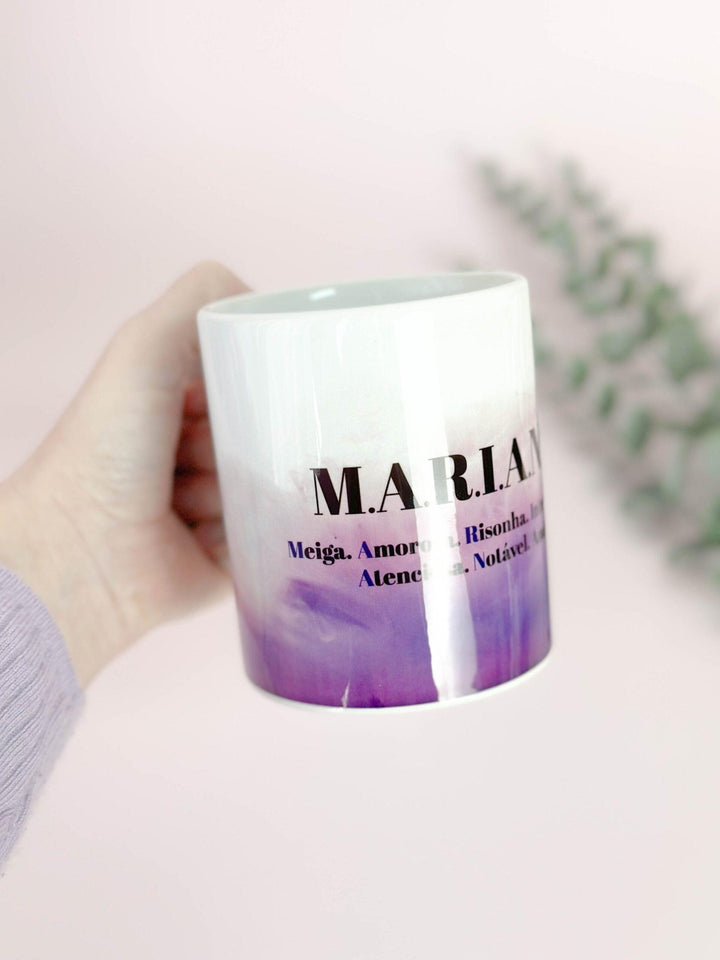 Caneca com NOME e Elogios - Cutxi Cutxi - Presentes Personalizados