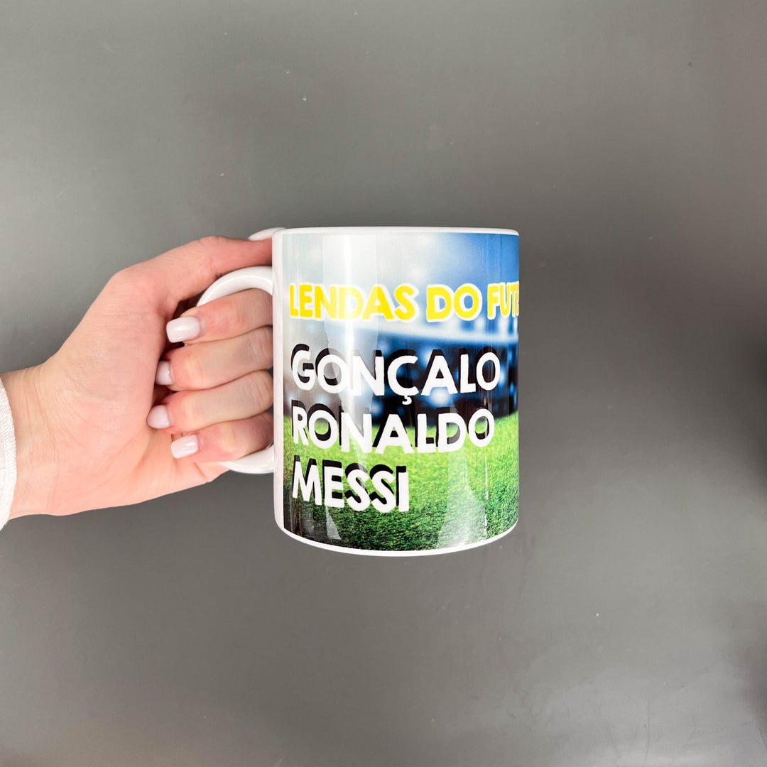 Caneca Lendas do Futebol personalizada com nome