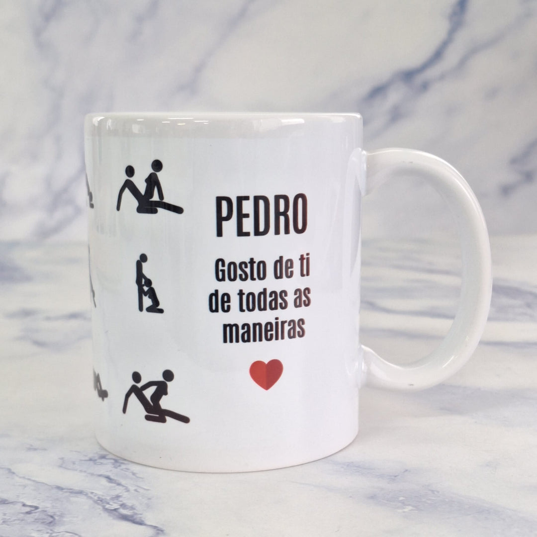 Caneca Gosto de Ti De Todas as Maneiras - Presente Namorados - Cutxi Cutxi - Presentes Personalizados