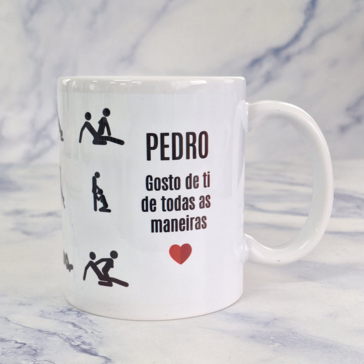 Caneca Gosto de Ti De Todas as Maneiras - Presente Namorados - Cutxi Cutxi - Presentes Personalizados