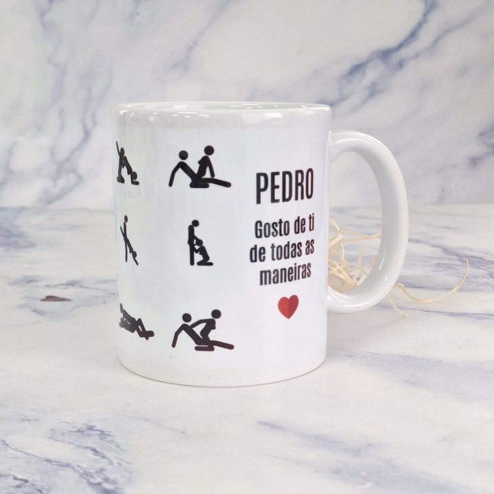 Caneca Gosto de Ti De Todas as Maneiras - Presente Namorados - Cutxi Cutxi - Presentes Personalizados