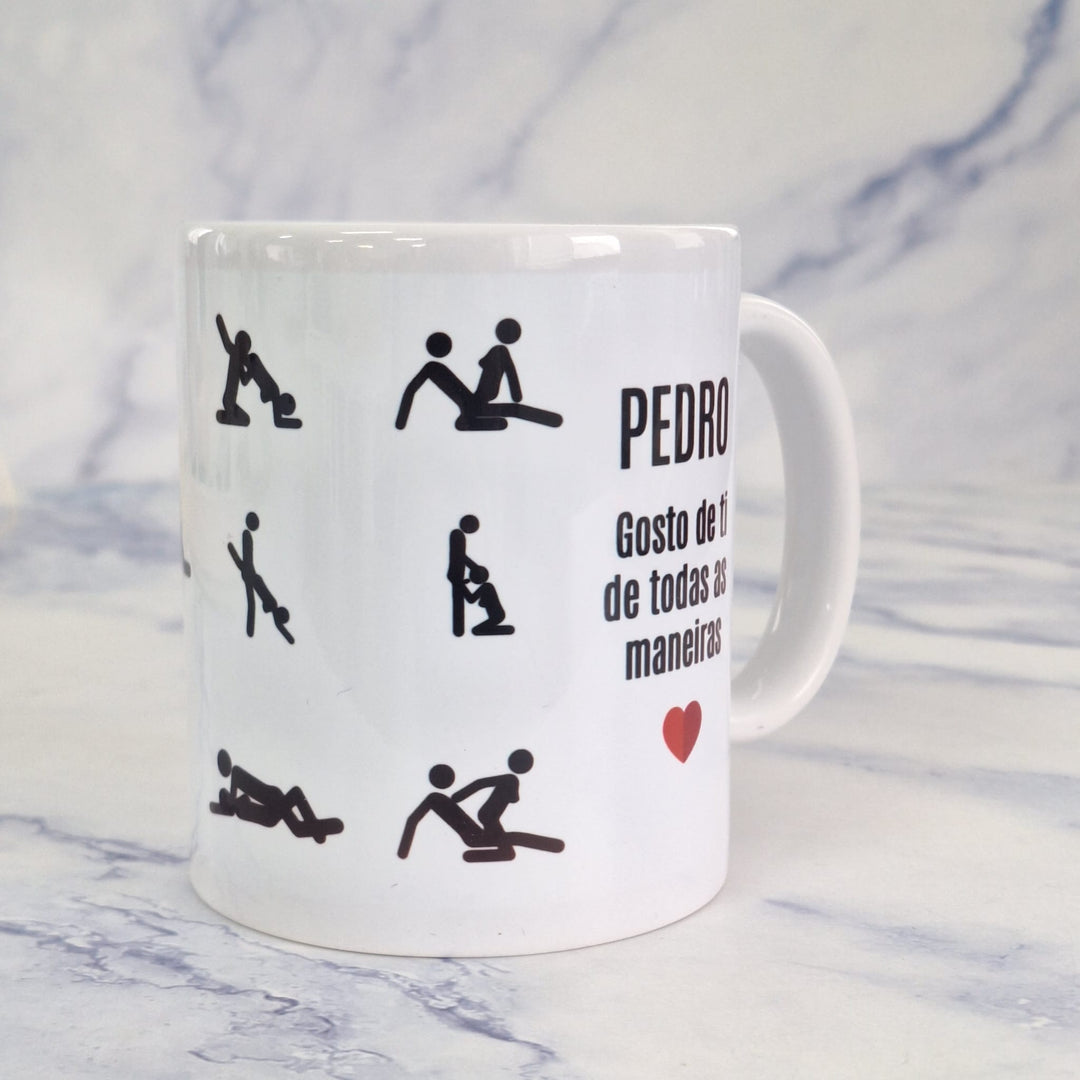 Caneca Gosto de Ti De Todas as Maneiras - Presente Namorados - Cutxi Cutxi - Presentes Personalizados