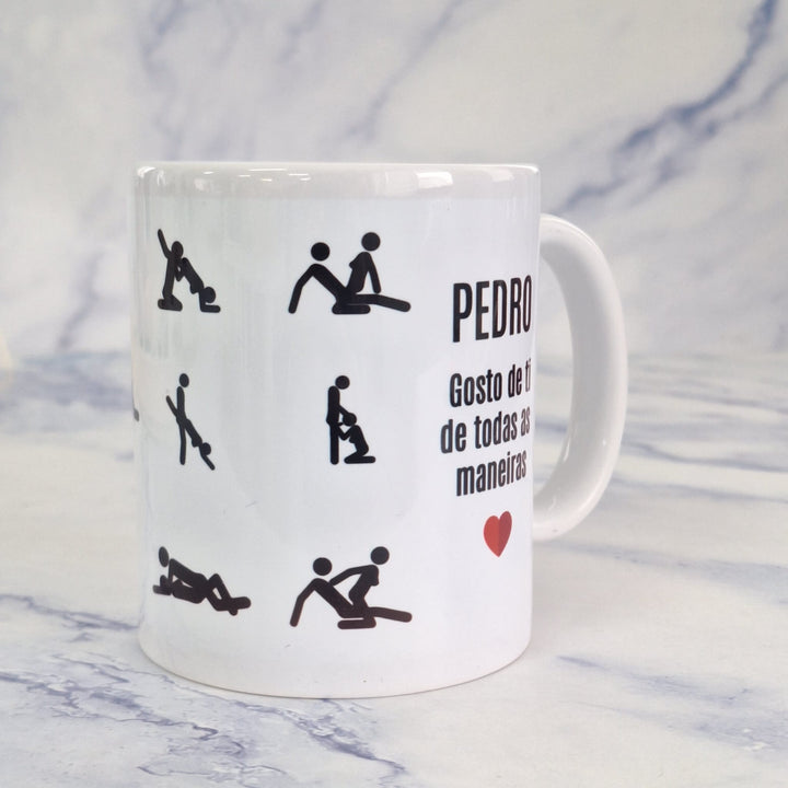 Caneca Gosto de Ti De Todas as Maneiras - Presente Namorados - Cutxi Cutxi - Presentes Personalizados