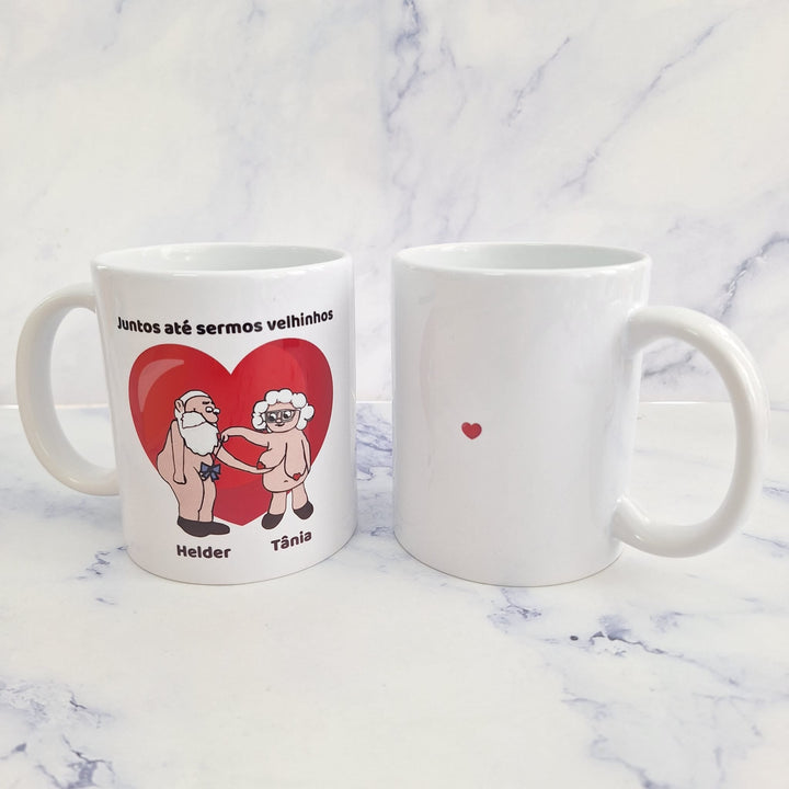 Caneca Juntos Até sermos Velhinhos - Cutxi Cutxi - Presentes Personalizados