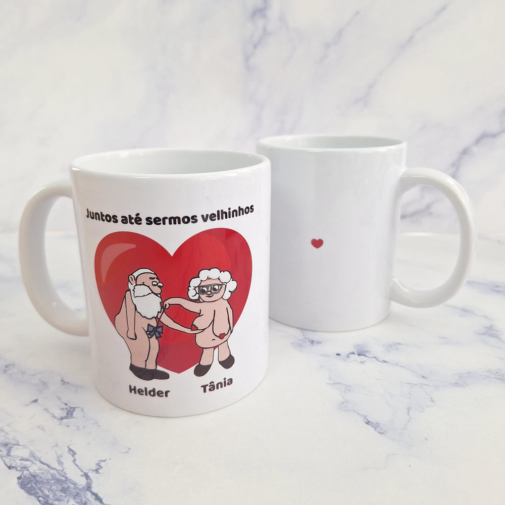 Caneca Juntos Até sermos Velhinhos - Cutxi Cutxi - Presentes Personalizados