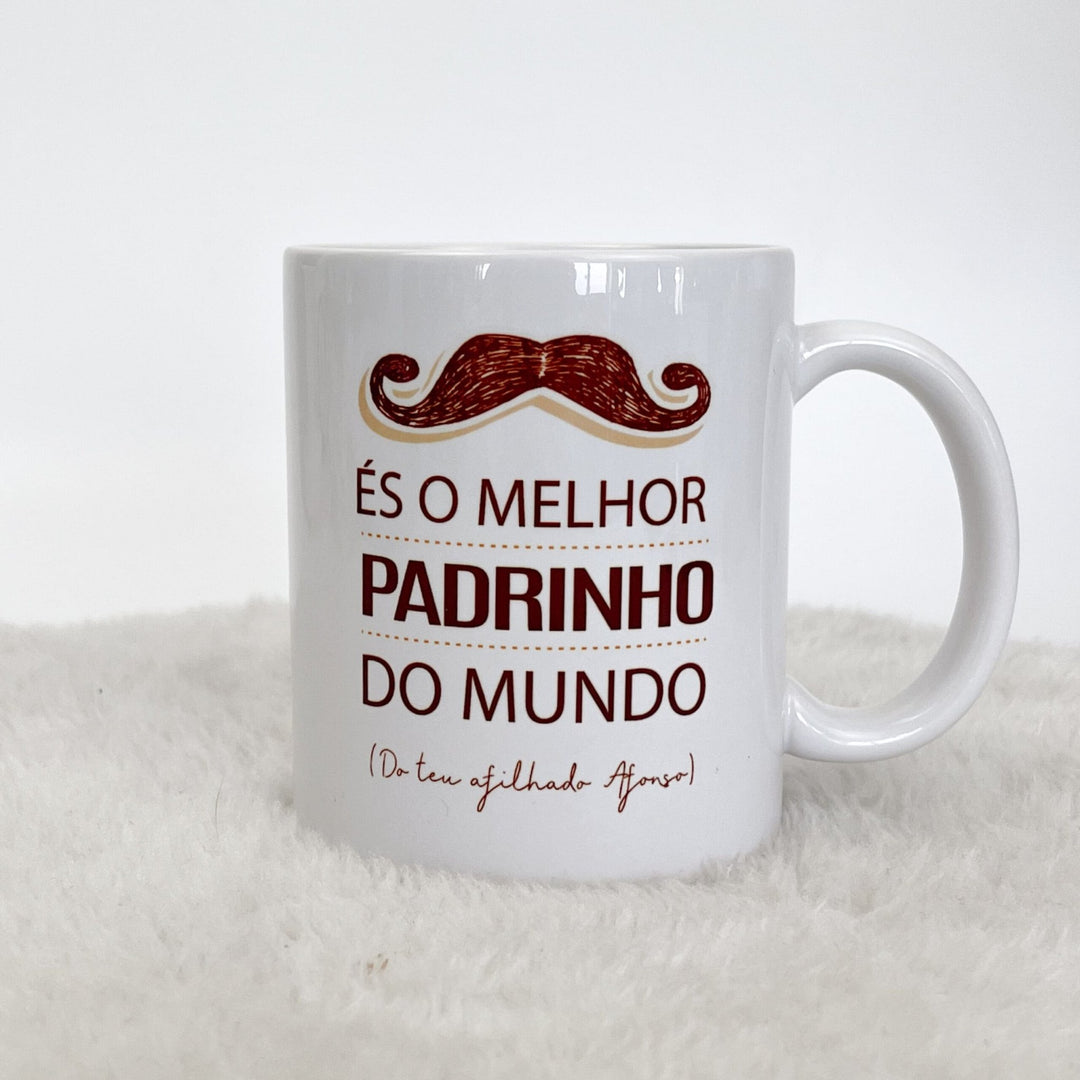 Caneca Melhor Padrinho - Cutxi Cutxi - Presentes Personalizados