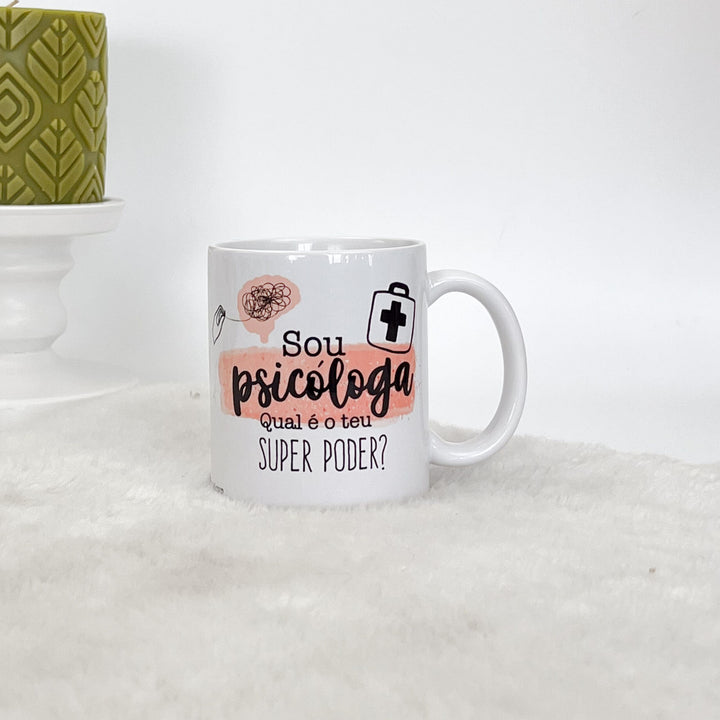 Caneca ilustrada profissão Psicóloga