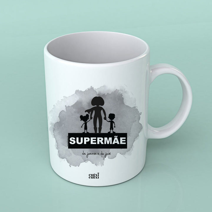 Caneca Super Mãe, Tia, Avó - Cutxi Cutxi - Presentes Personalizados