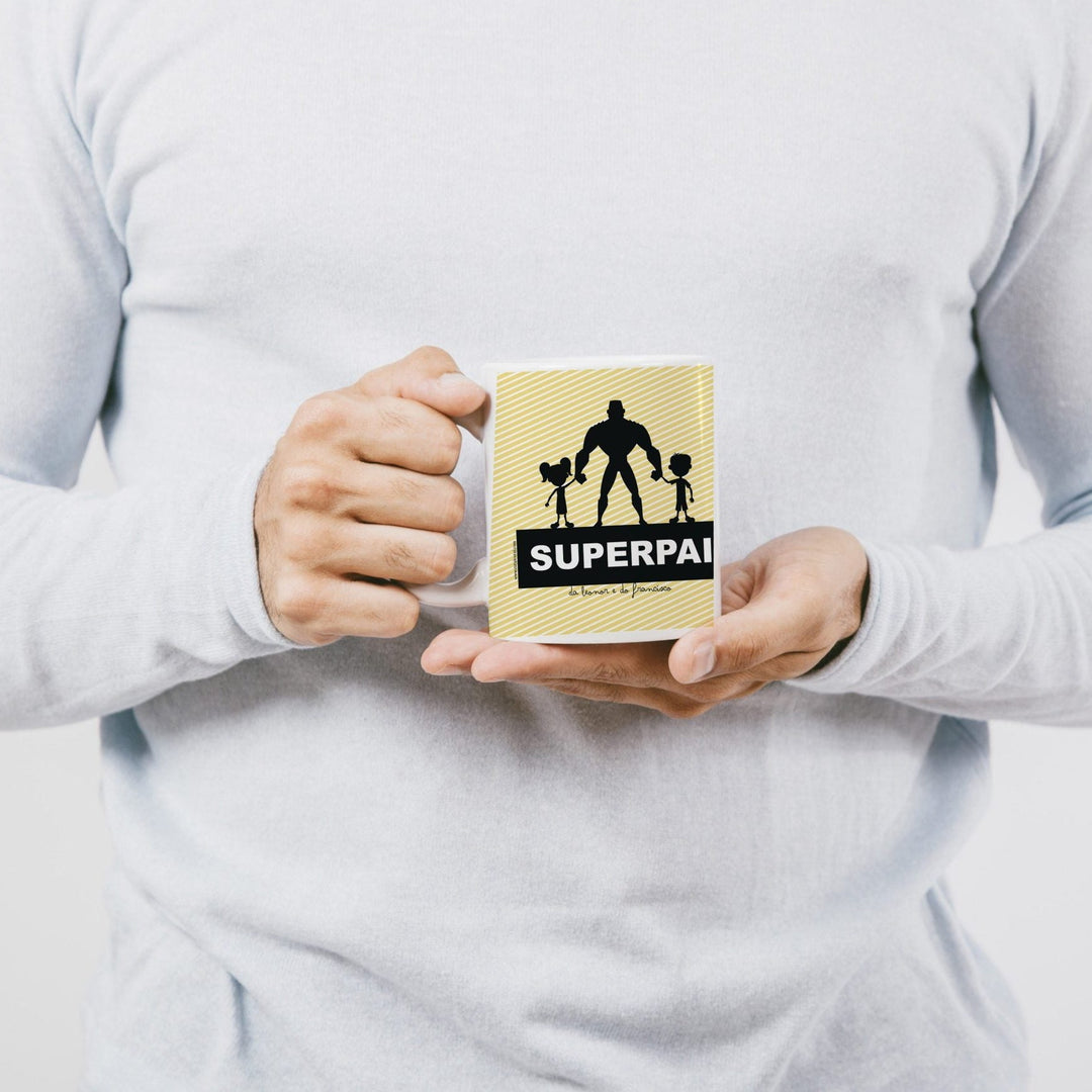 Caneca Super Pai Herói personalizada - Cutxi Cutxi - Presentes Personalizados