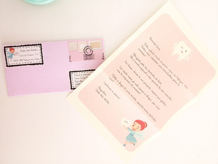 Carta Personalizada da Fada dos Dentes - Cutxi Cutxi - Presentes Personalizados