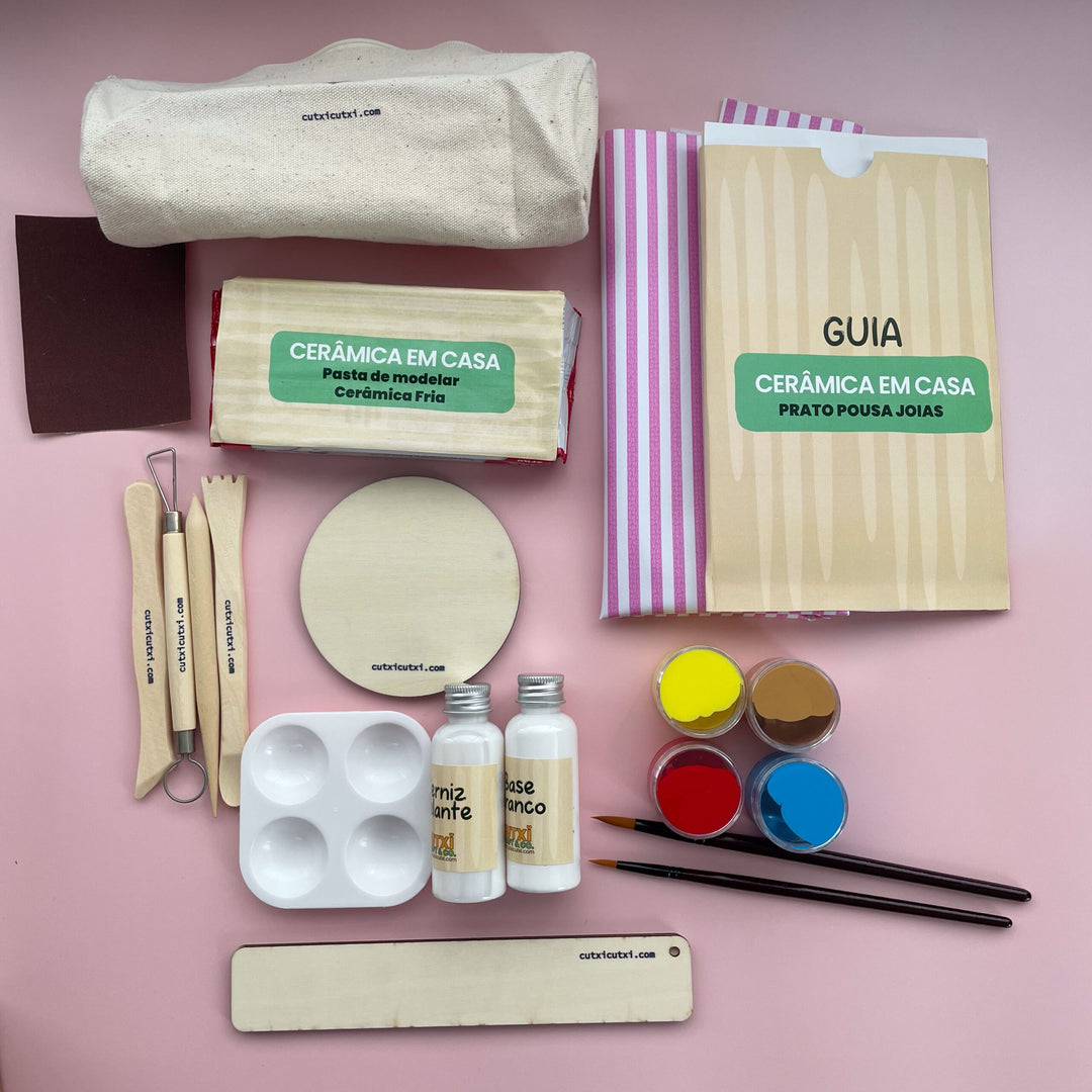 Kit Cerâmica em Casa DIY  – Cria Prato de Jóias com facilidade
