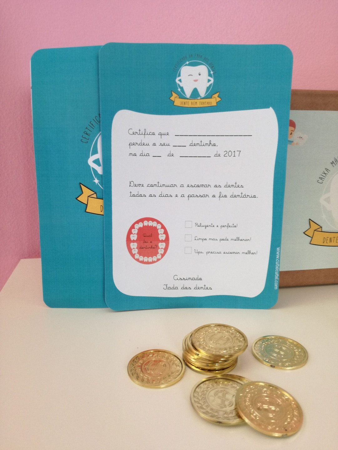 Certificado da Fada dos dentes - Cutxi Cutxi - Presentes Personalizados
