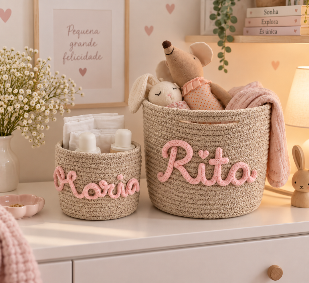 Cesto para Bebé Personalizado com Nome