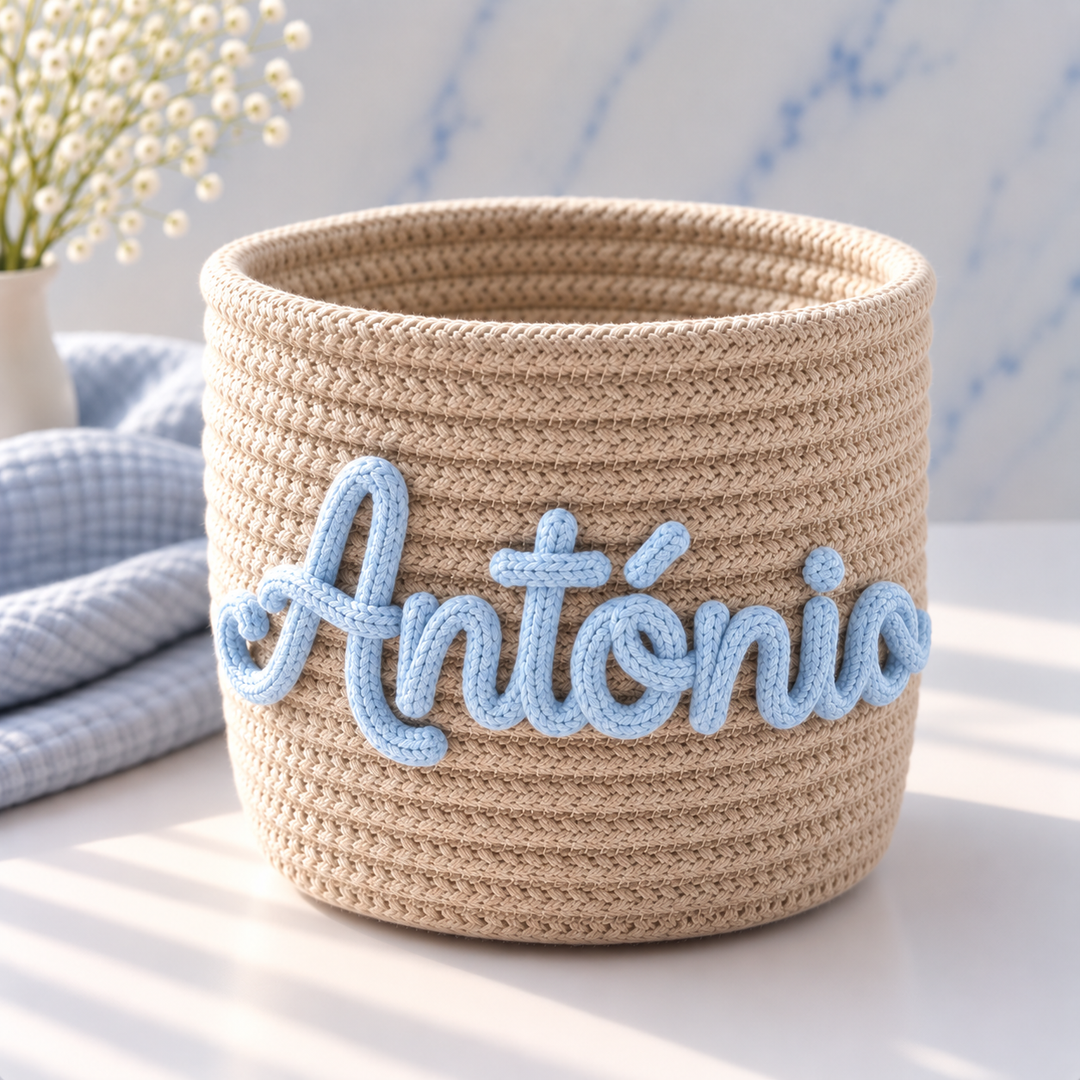 Cesto para Bebé Personalizado com Nome