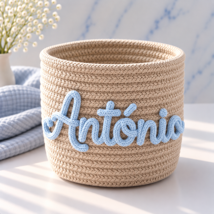 Cesto para Bebé Personalizado com Nome