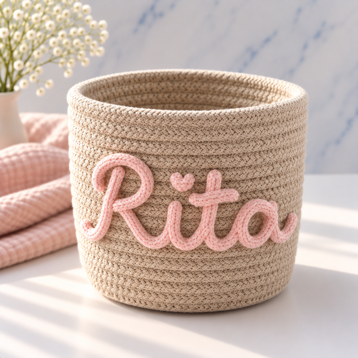 Cesto para Bebé Personalizado com Nome