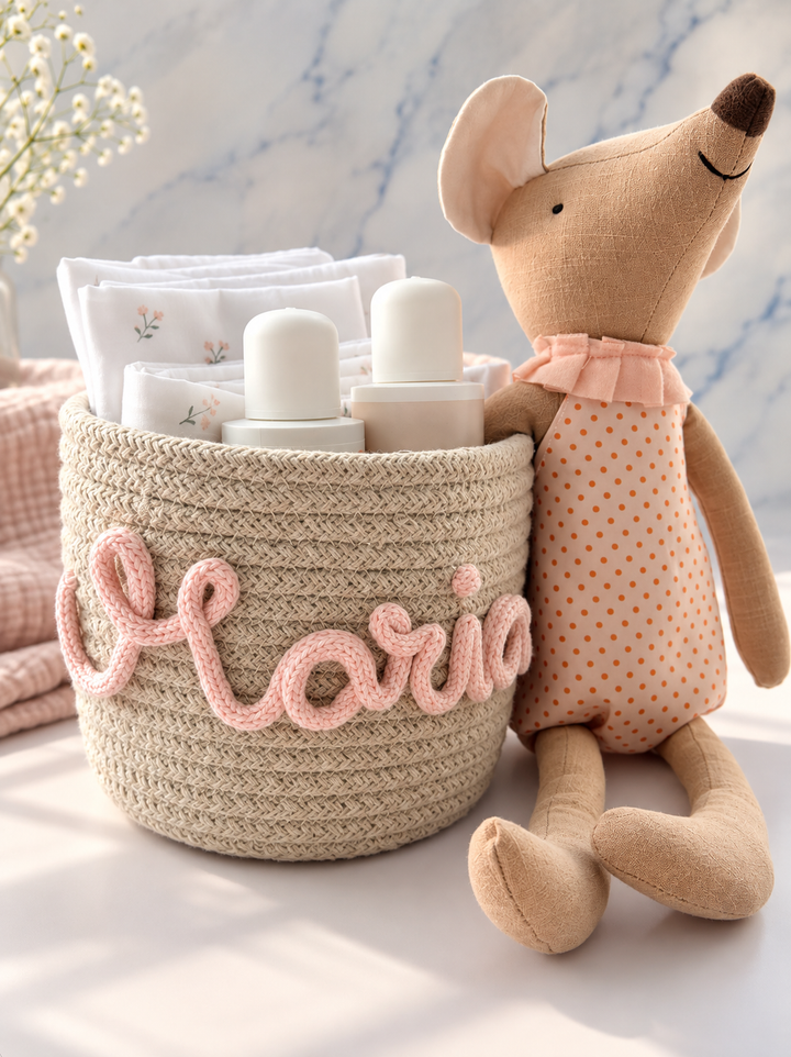 Cesto para Bebé Personalizado com Nome