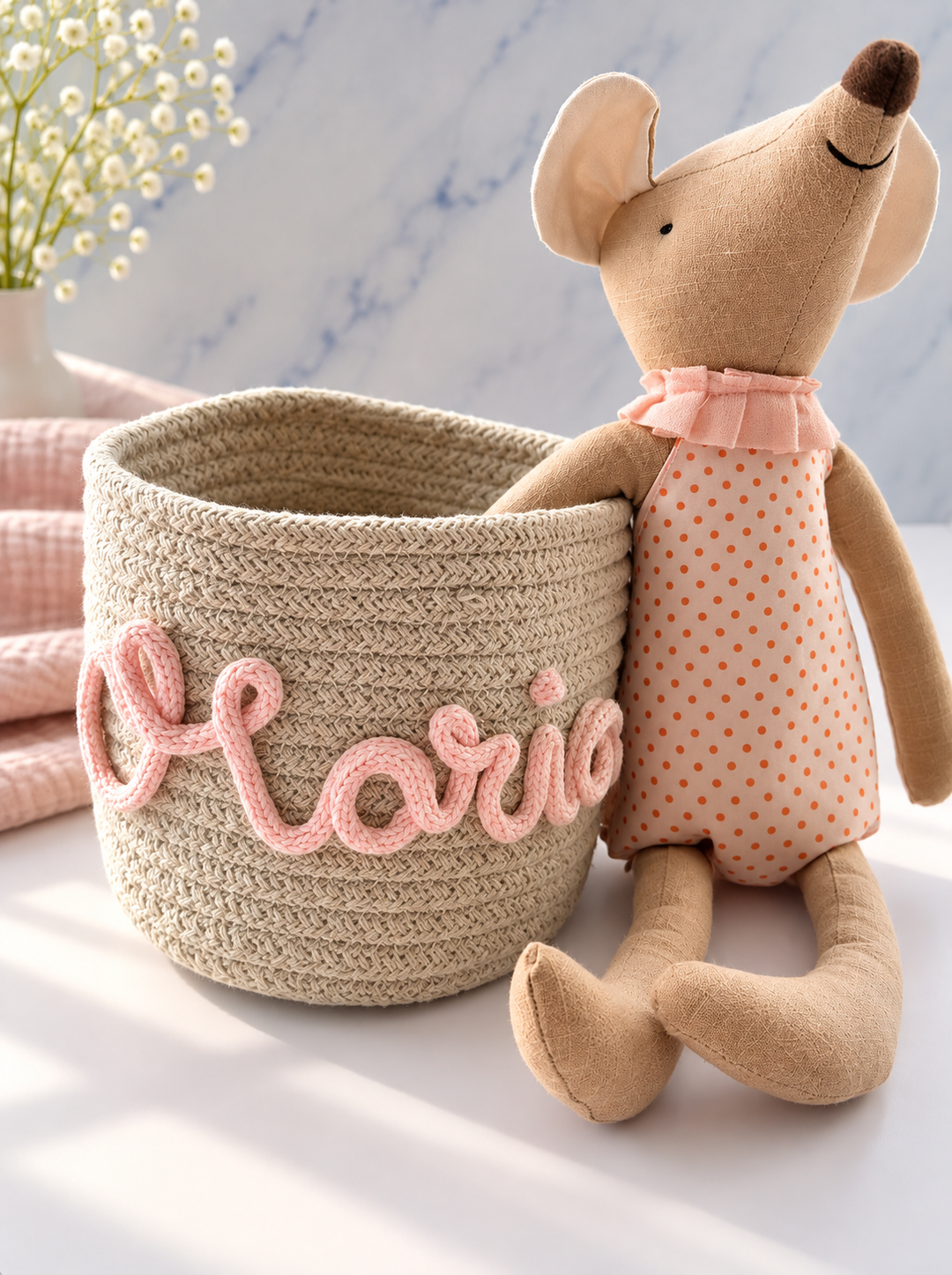 Cesto para Bebé Personalizado com Nome