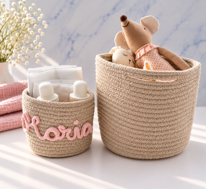 Cesto para Bebé Personalizado com Nome