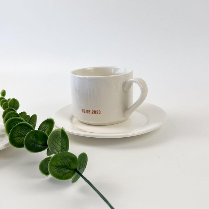 Chávena Casamento Personalizada com monograma - Cutxi Cutxi - Presentes Personalizados