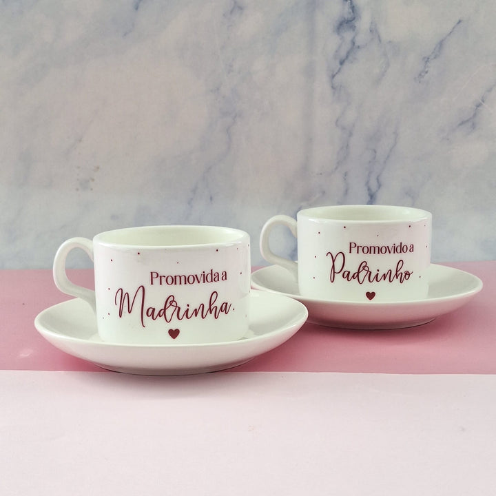 Chávena de Café Promovida a Madrinha - Cutxi Cutxi - Presentes Personalizados