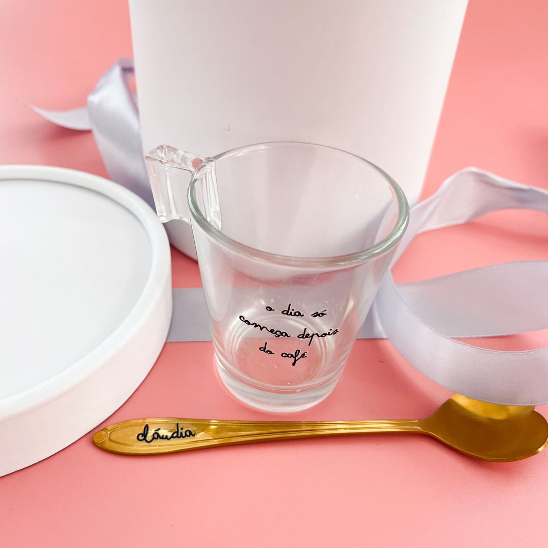 Chávena e colher de Café Personalizada – Presente com Atitude e coração! - Cutxi Cutxi - Presentes Personalizados
